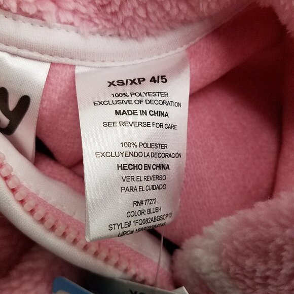 Character Girls Quarter-Zip Sherpa Pullover – Bluey – Pink – Size XS (4/5) – NEW - Picture 12 of 14